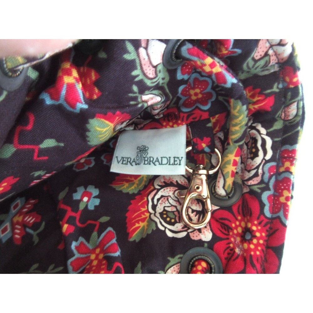 Vintage Vera Bradley ANASTASIA Floral Quilted Cotton Drawstring Backpack Bag - Picture 7 of 9